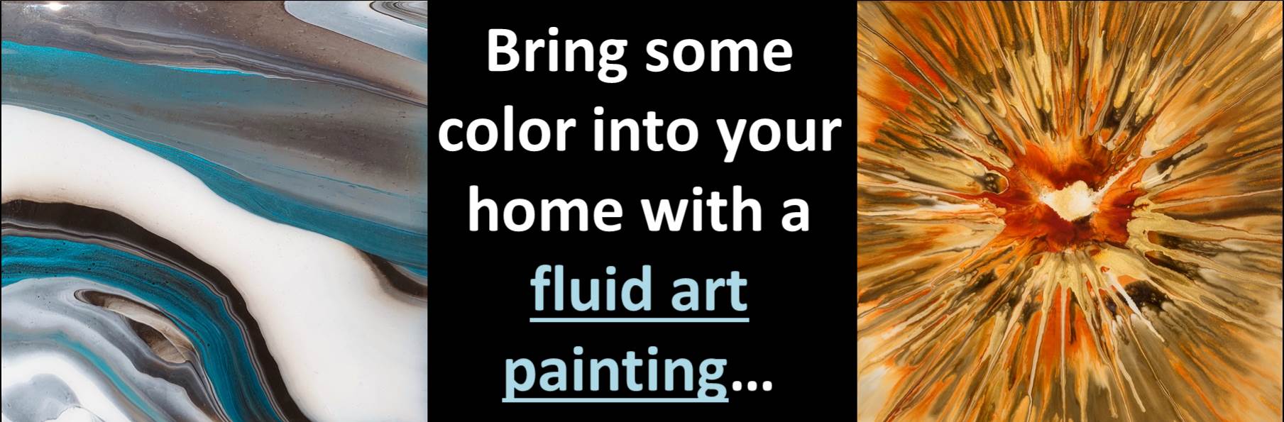 Bring some color into your home with a fluid art painting...